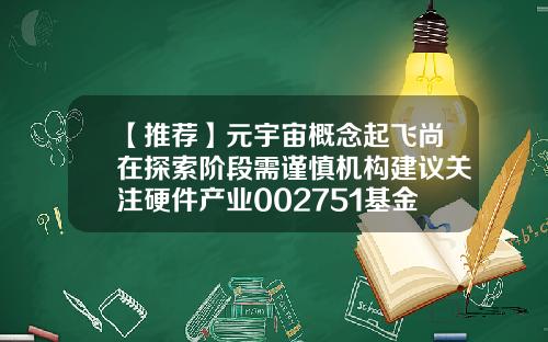 【推荐】元宇宙概念起飞尚在探索阶段需谨慎机构建议关注硬件产业002751基金