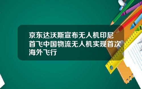 京东达沃斯宣布无人机印尼首飞中国物流无人机实现首次海外飞行