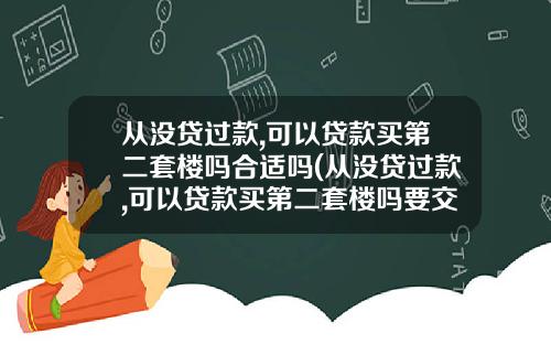 从没贷过款,可以贷款买第二套楼吗合适吗(从没贷过款,可以贷款买第二套楼吗要交税吗)_1