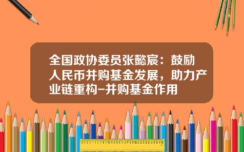 全国政协委员张懿宸：鼓励人民币并购基金发展，助力产业链重构-并购基金作用