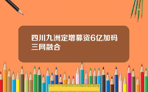 四川九洲定增募资6亿加码三网融合