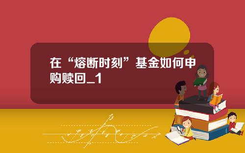 在“熔断时刻”基金如何申购赎回_1