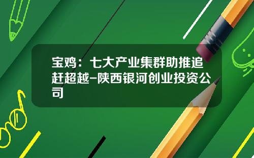 宝鸡：七大产业集群助推追赶超越-陕西银河创业投资公司