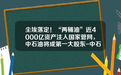 尘埃落定！“两桶油”近4000亿资产注入国家管网，中石油将成第一大股东-中石油要成立油服公司