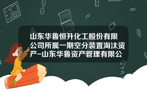 山东华鲁恒升化工股份有限公司所属一期空分装置淘汰资产-山东华鲁资产管理有限公司
