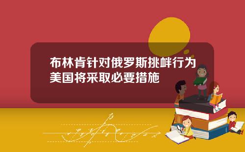 布林肯针对俄罗斯挑衅行为美国将采取必要措施