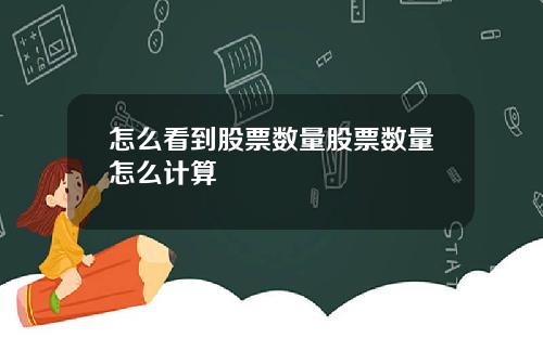 怎么看到股票数量股票数量怎么计算