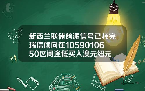 新西兰联储鸽派信号已耗完瑞信倾向在1059010650区间逢低买入澳元纽元