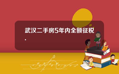 武汉二手房5年内全额征税.