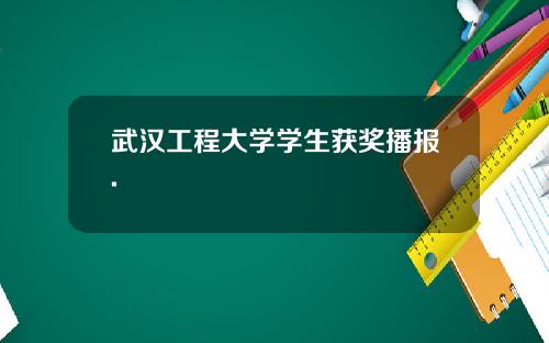 武汉工程大学学生获奖播报.