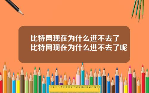 比特网现在为什么进不去了比特网现在为什么进不去了呢