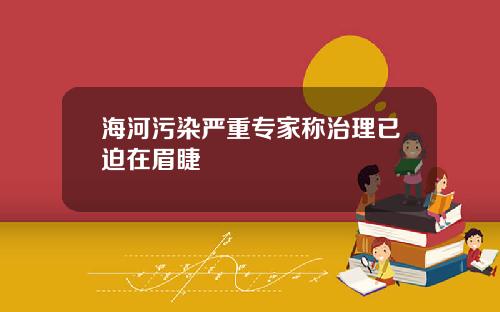 海河污染严重专家称治理已迫在眉睫