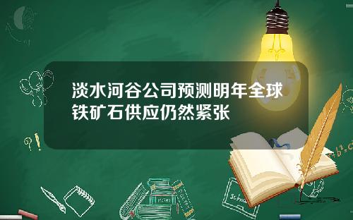淡水河谷公司预测明年全球铁矿石供应仍然紧张