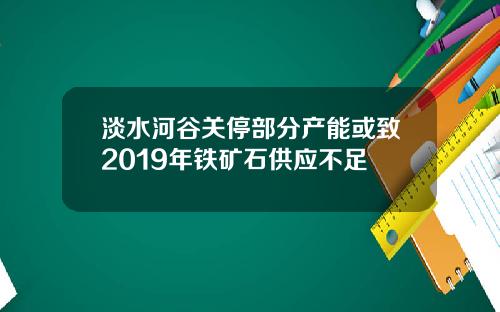 淡水河谷关停部分产能或致2019年铁矿石供应不足