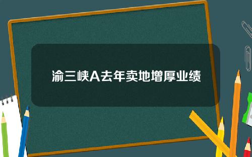 渝三峡A去年卖地增厚业绩