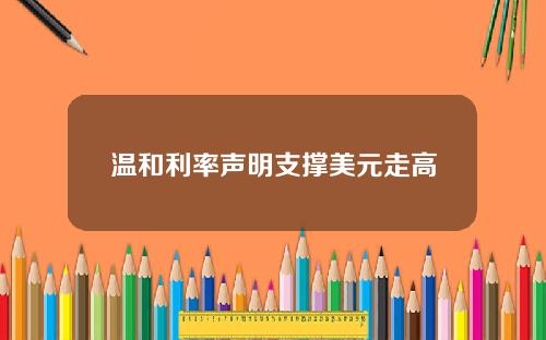 温和利率声明支撑美元走高