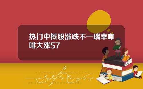 热门中概股涨跌不一瑞幸咖啡大涨57