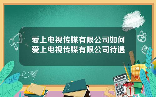 爱上电视传媒有限公司如何爱上电视传媒有限公司待遇