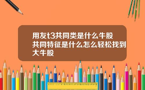 用友t3共同类是什么牛股共同特征是什么怎么轻松找到大牛股