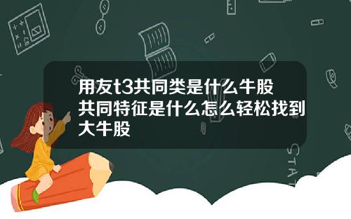 用友t3共同类是什么牛股共同特征是什么怎么轻松找到大牛股