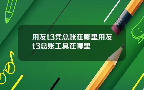 用友t3凭总账在哪里用友t3总账工具在哪里