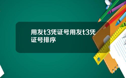 用友t3凭证号用友t3凭证号排序