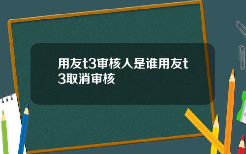 用友t3审核人是谁用友t3取消审核