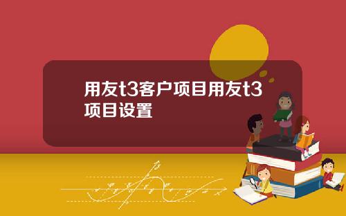 用友t3客户项目用友t3项目设置