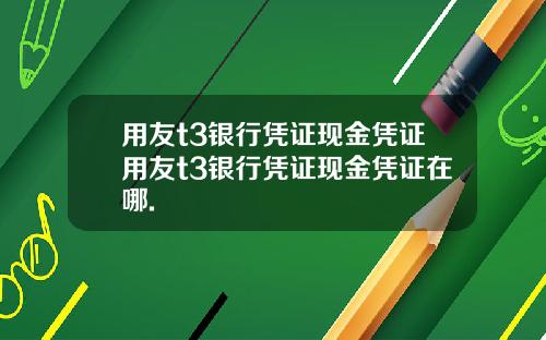 用友t3银行凭证现金凭证用友t3银行凭证现金凭证在哪.