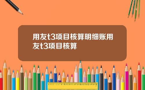 用友t3项目核算明细账用友t3项目核算