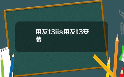 用友t3iis用友t3安装