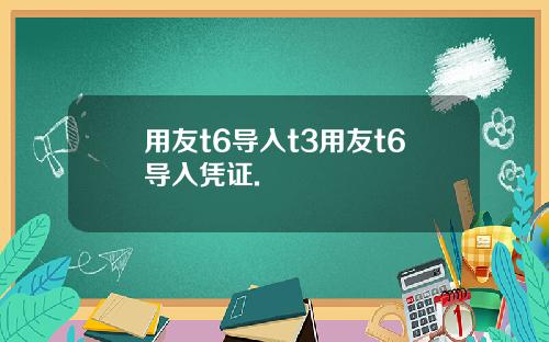 用友t6导入t3用友t6导入凭证.