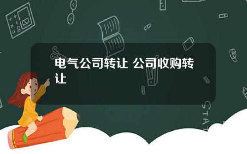 电气公司转让 公司收购转让