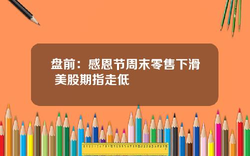 盘前：感恩节周末零售下滑 美股期指走低