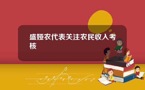 盛娅农代表关注农民收入考核