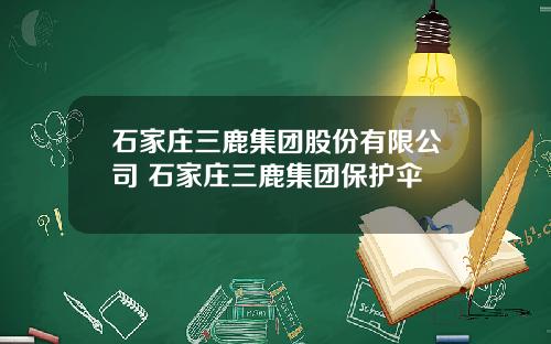 石家庄三鹿集团股份有限公司 石家庄三鹿集团保护伞