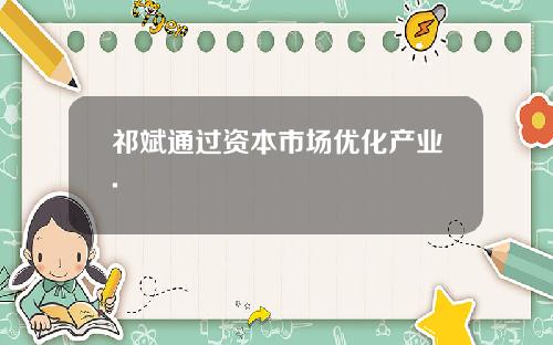 祁斌通过资本市场优化产业.