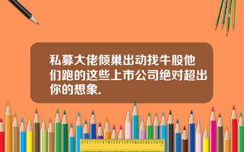 私募大佬倾巢出动找牛股他们跑的这些上市公司绝对超出你的想象.
