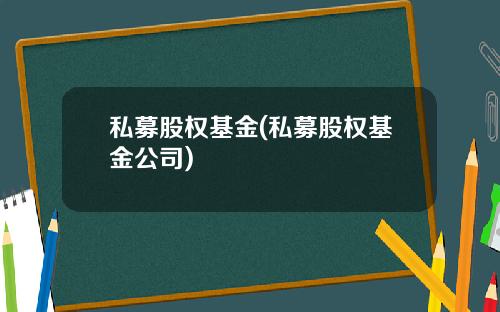 私募股权基金(私募股权基金公司)