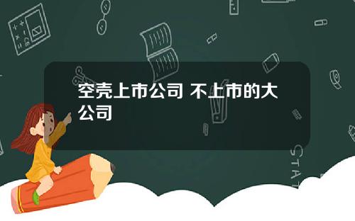 空壳上市公司 不上市的大公司