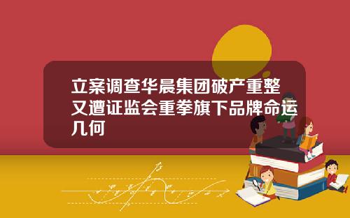 立案调查华晨集团破产重整又遭证监会重拳旗下品牌命运几何