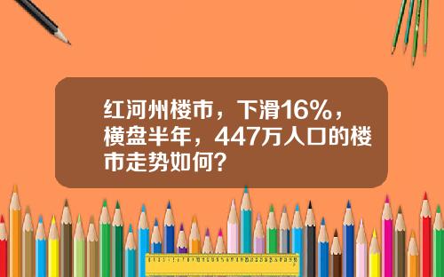 红河州楼市，下滑16%，横盘半年，447万人口的楼市走势如何？