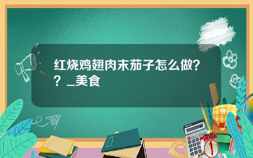 红烧鸡翅肉末茄子怎么做？？_美食