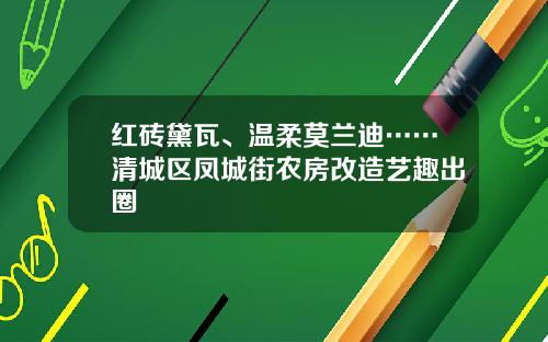 红砖黛瓦、温柔莫兰迪……清城区凤城街农房改造艺趣出圈