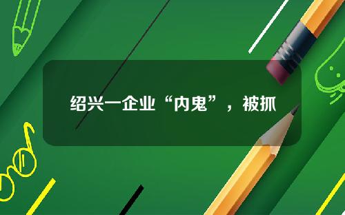 绍兴一企业“内鬼”，被抓