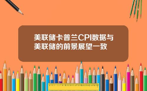 美联储卡普兰CPI数据与美联储的前景展望一致