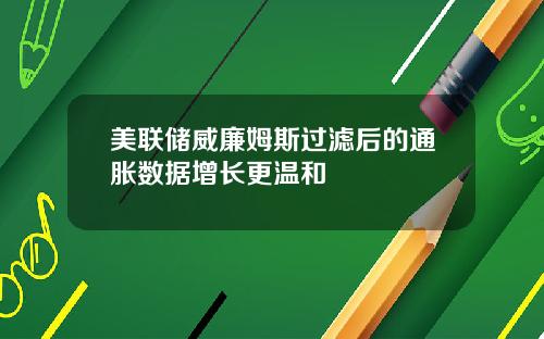 美联储威廉姆斯过滤后的通胀数据增长更温和