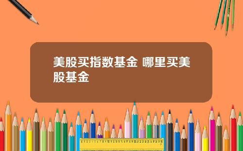 美股买指数基金 哪里买美股基金
