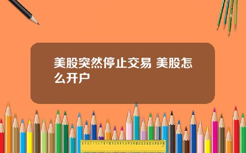 美股突然停止交易 美股怎么开户