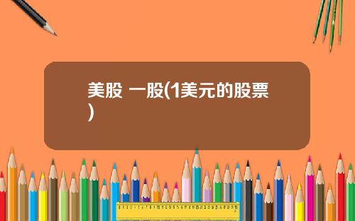 美股 一股(1美元的股票)